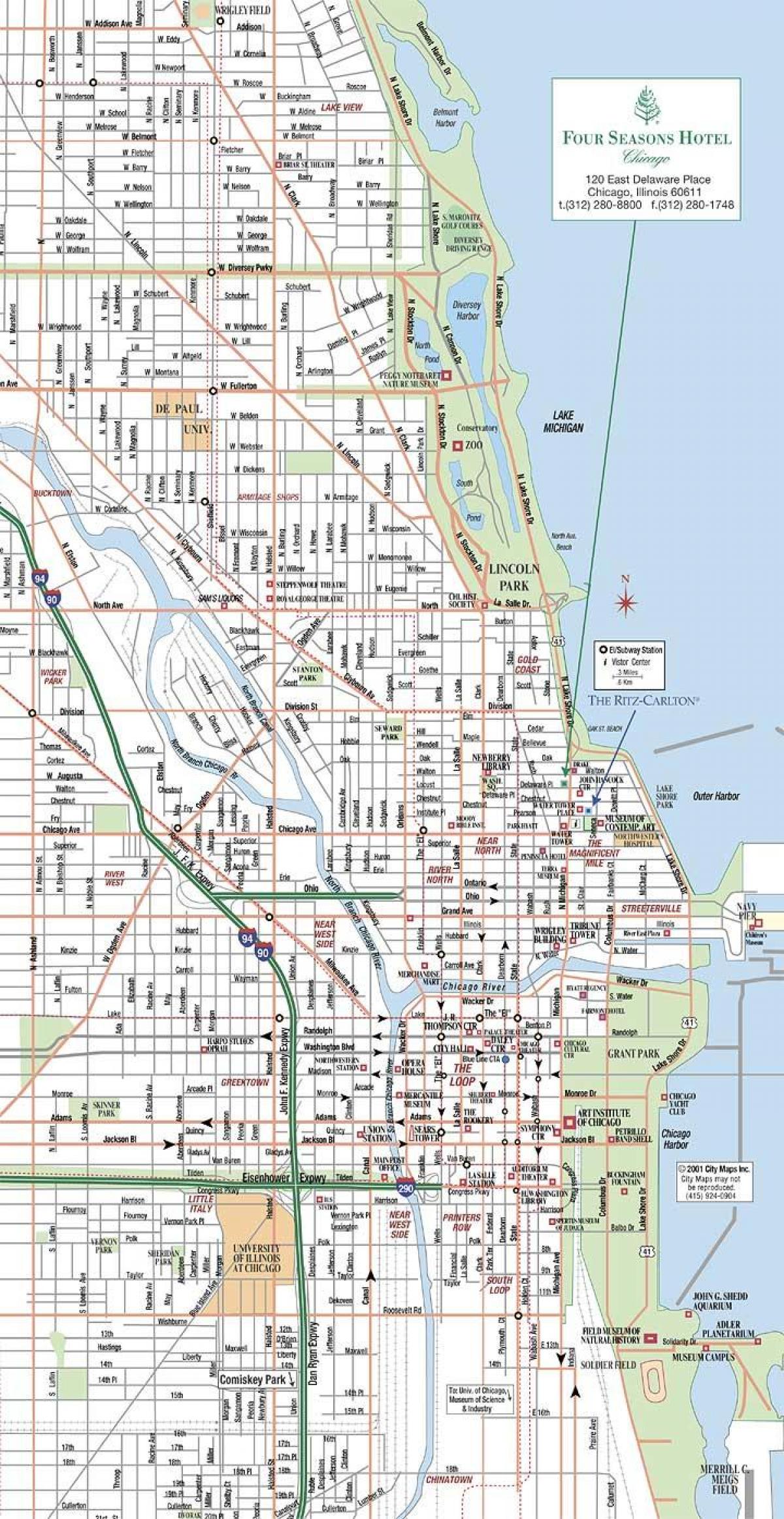 harta strada din Chicago