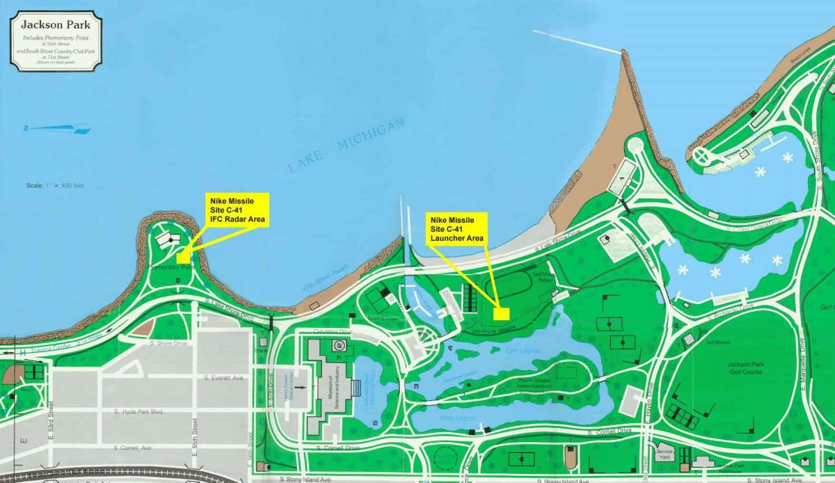harta Jackson park din Chicago