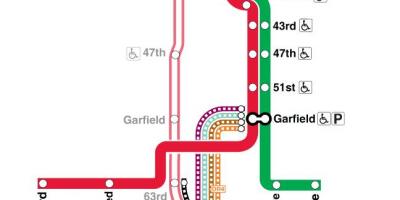 Chicago tren hartă linia roșie