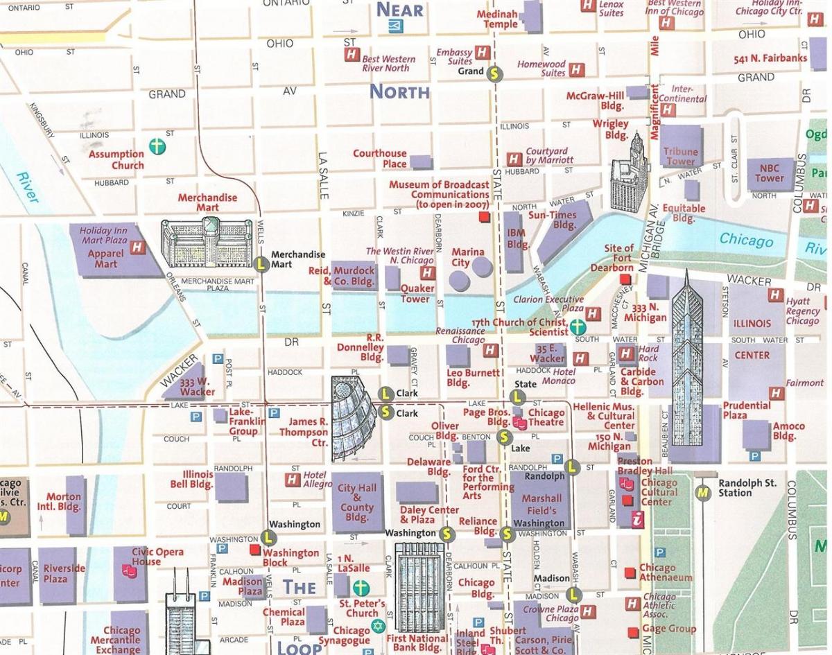 hartă a orașului Chicago