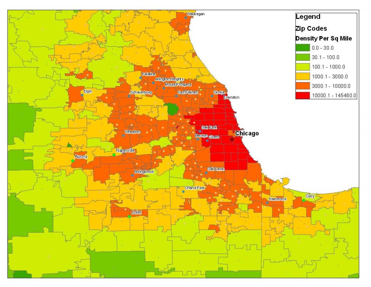 harta demografică din Chicago