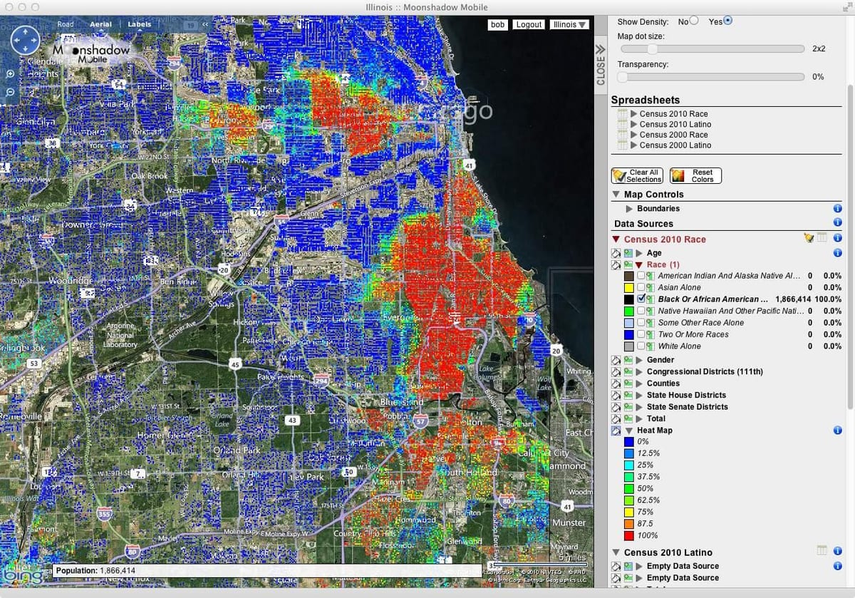 Chicago fotografiere hotspot-uri hartă