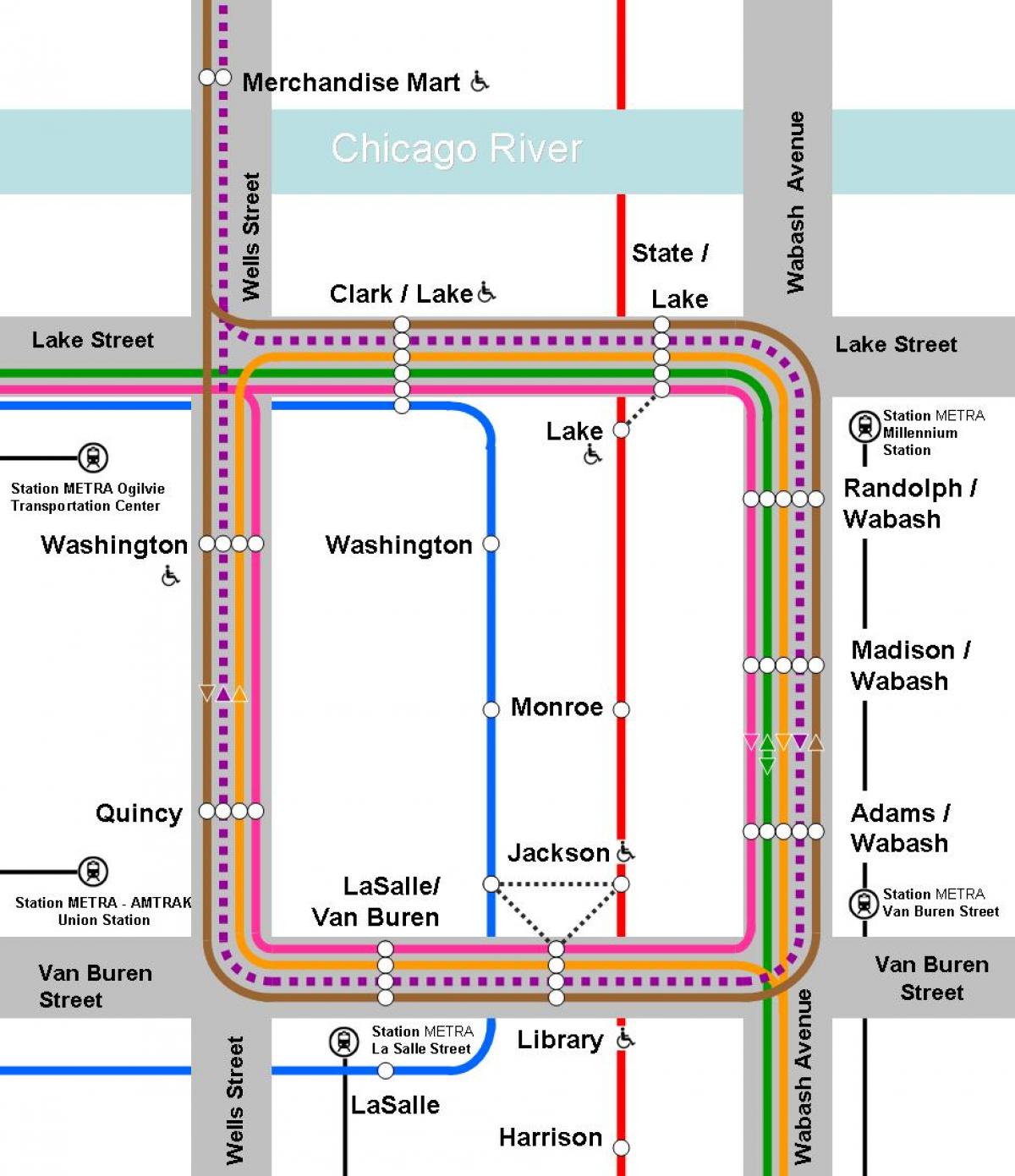 linie portocalie harta Chicago