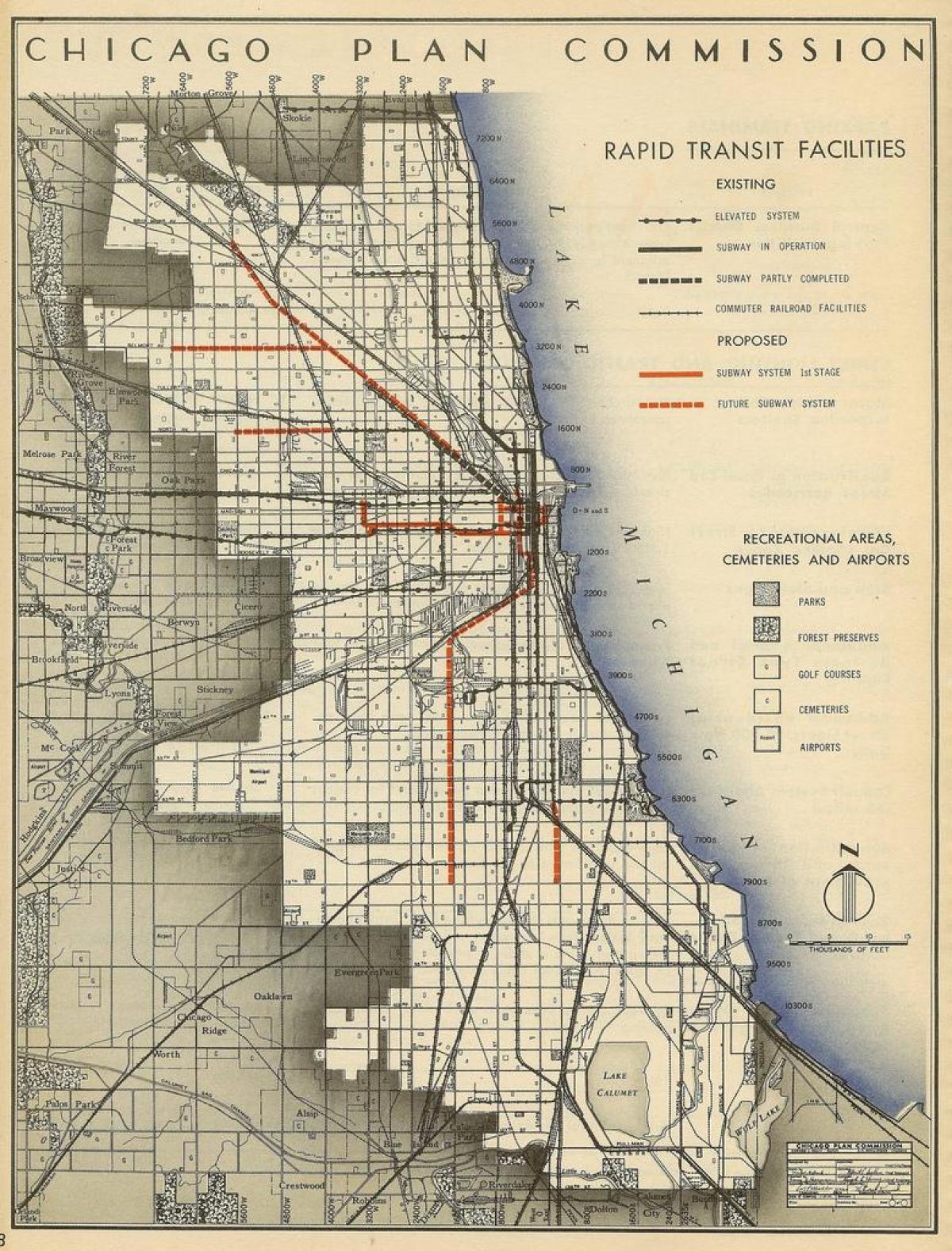 harta Chicago metrou