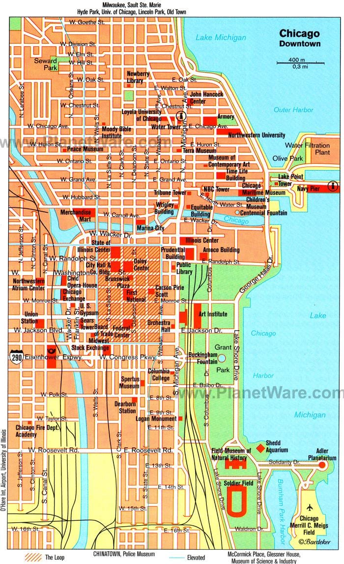 harta muzeelor din Chicago