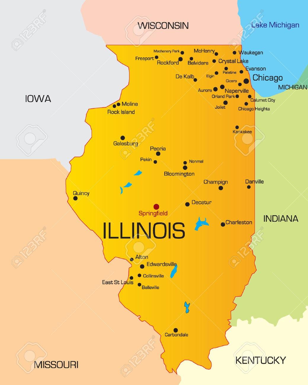 Chicago stat hartă