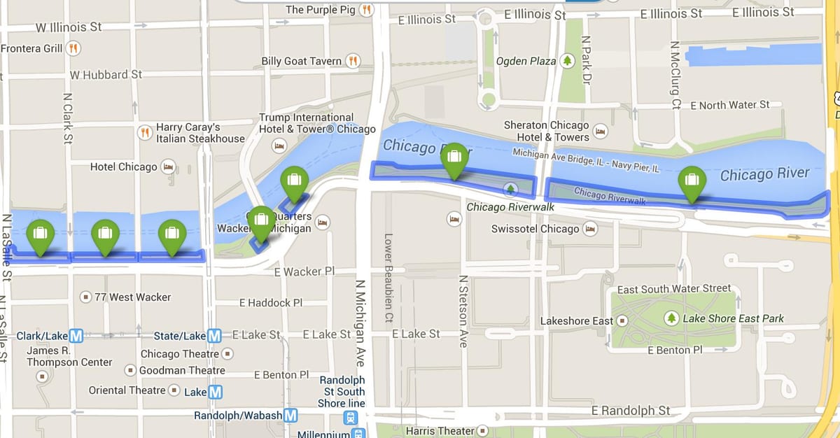 harta riverwalk Chicago