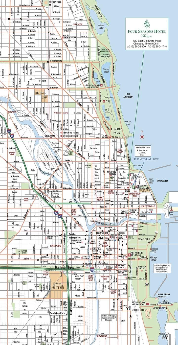 harta strada din Chicago