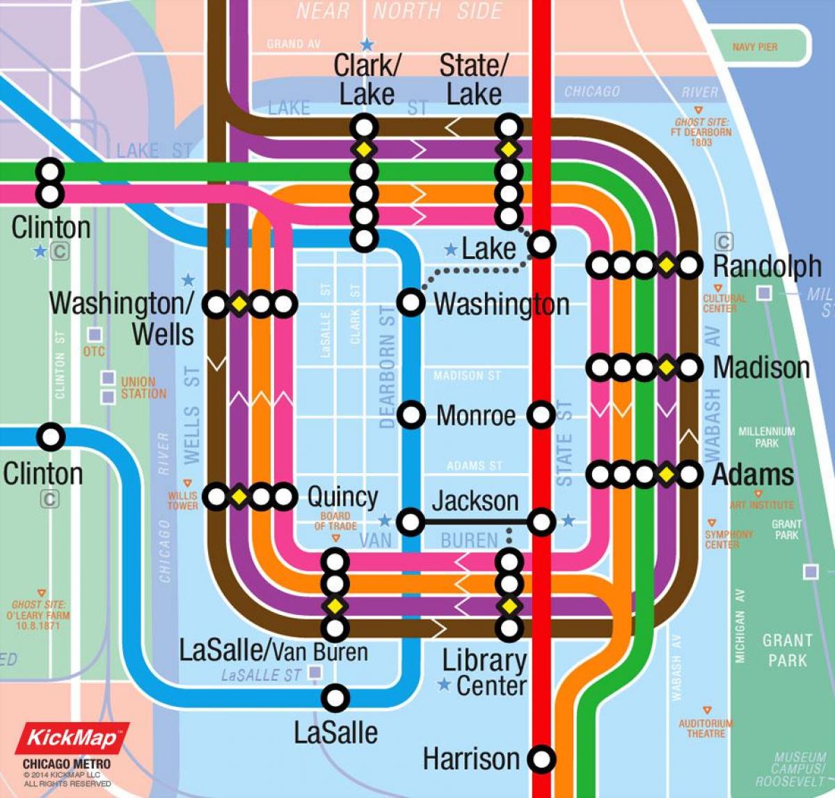 loop Chicago arată hartă