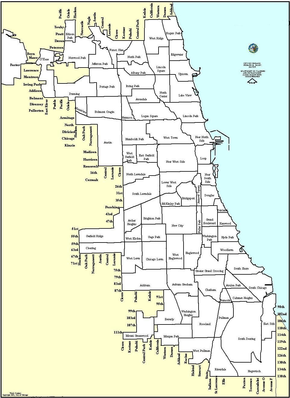 harta zonare Chicago
