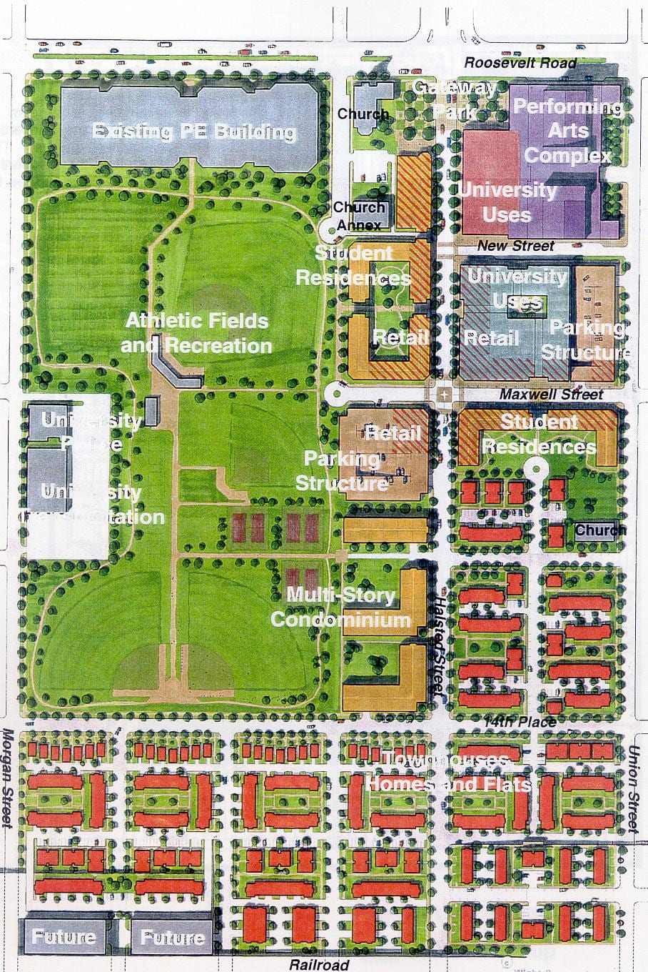 harta UIC est campus