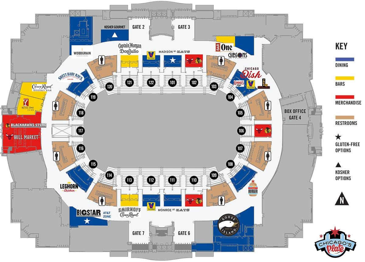 harta United Center din Chicago