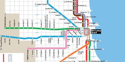Harta Chicago blue line