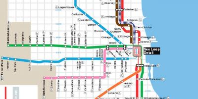 Harta Chicago blue line
