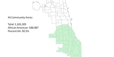 Partea de sud a Chicago arată hartă