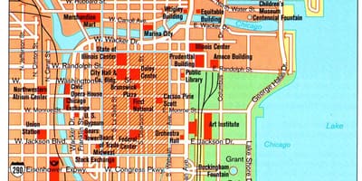 Harta de atracții din Chicago
