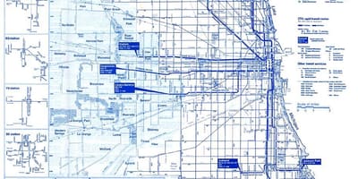 Chicago sistemul de autobuz hartă