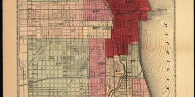 Harta de marele incendiu din Chicago