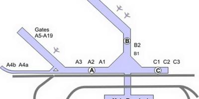 Harta Chicago Midway aeroport