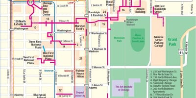 Harta Chicago pedway