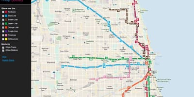 De tranzit publice din Chicago arată hartă