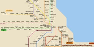 Chicago transport public hartă
