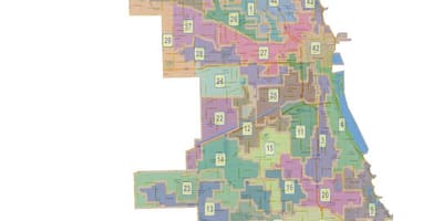 Orașul Chicago ward hartă