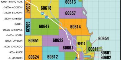 Zona Chicago cod poștal hartă
