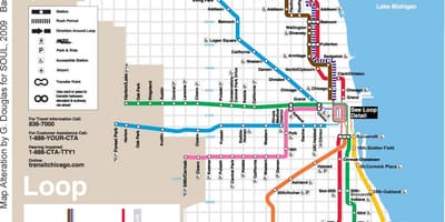 Chicago tren harta blue line