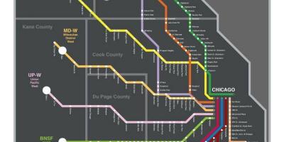 Metra Chicago arată hartă